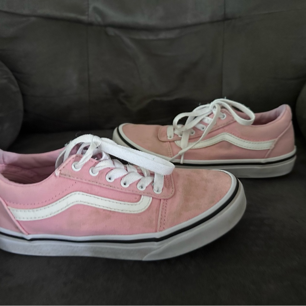 VANS Girls Pink Sneaker Shoes 3 youth - Picture 4 of 7